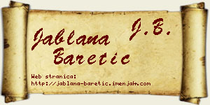 Jablana Baretić vizit kartica